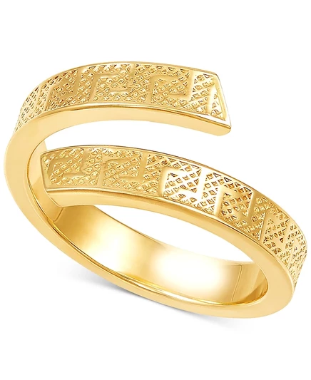 Кольцо Italian Gold с греческим узором, 10k золото