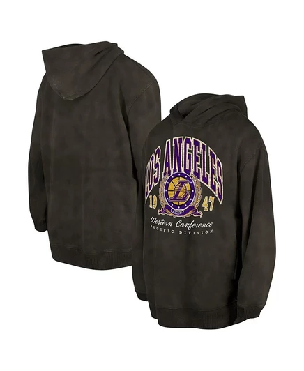 Унисекс худи New Era Los Angeles Lakers оверсайз, серая
