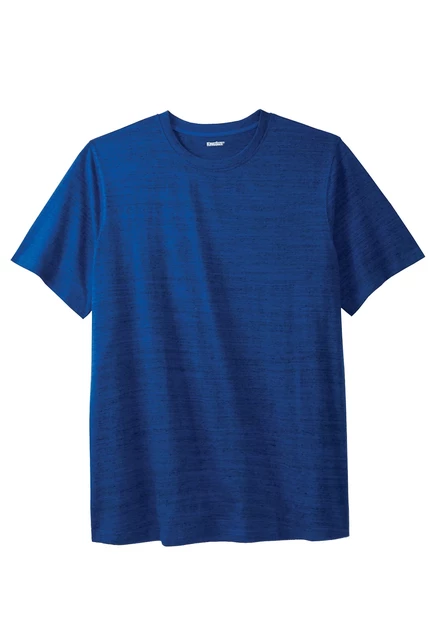 Легкая футболка с круглым вырезом без усадки KingSize Big & Tall cobalt marl
