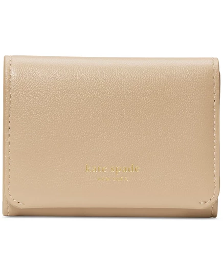 Женский кошелек Kate Spade Grace тройной кожаный, бежевый