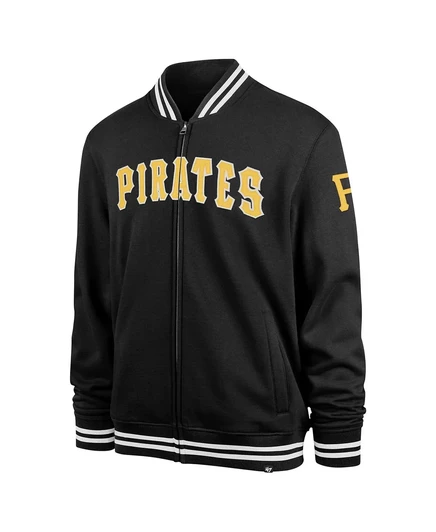 Мужская куртка 47 Brand Wax Pack Pro Camden Pittsburgh Pirates на молнии, черная