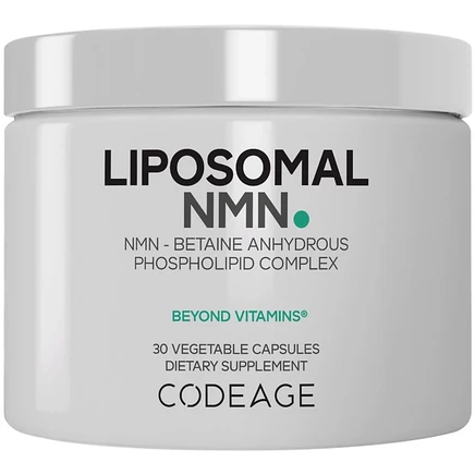 БАД Codeage Liposomal NMN и TMG, 30 капсул, белая