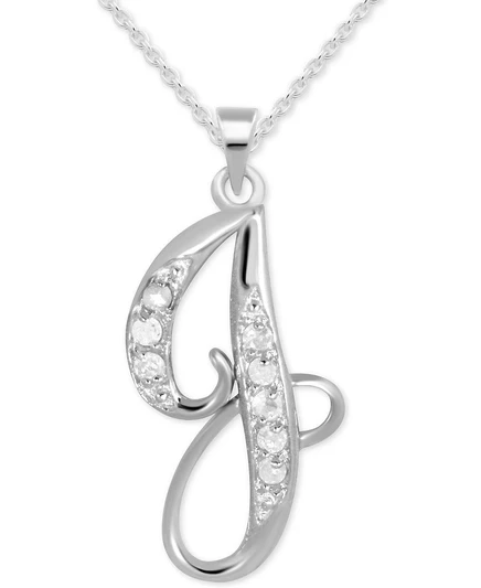 Колье-подвеска Macy's J 18″ стерлинговое серебро 1/10 кт