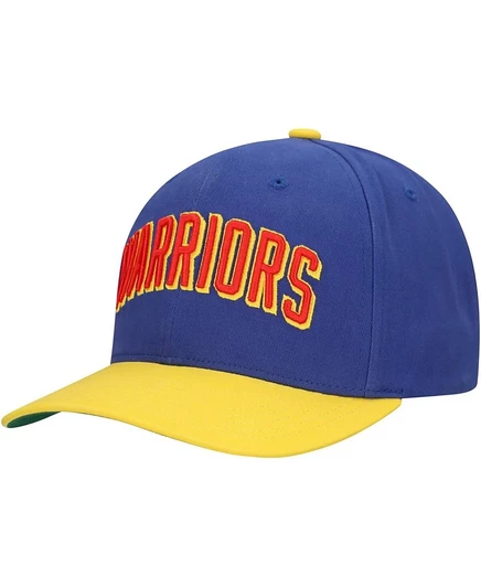 Мужская регулируемая шляпа Mitchell & Ness королевского цвета/цвета золота Golden State Warriors Team Up Classic Edition