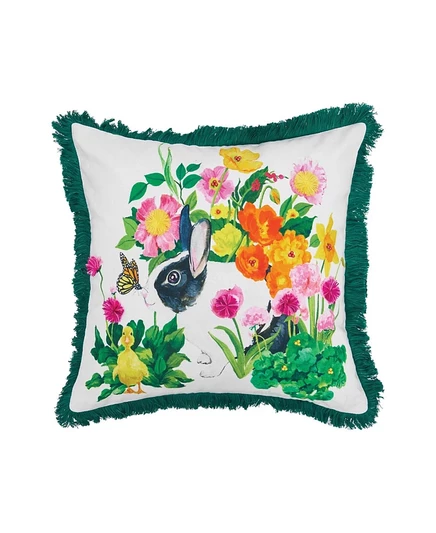 Декоративная подушка C & F Home 18″×18″ с зайчиком, голубая