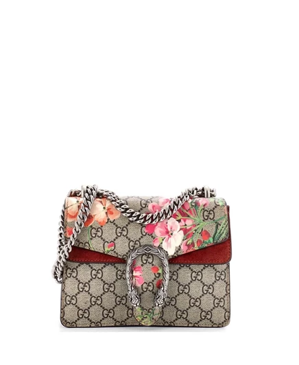 Женская сумка Gucci Mini Dionysus Bloom, коричневая