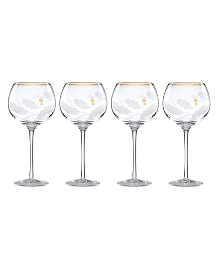 Бокалы для вина Lenox Holiday Gold, 4 шт., прозрачные
