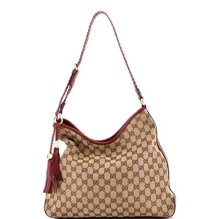 Женская сумка Pre-Owned Gucci Marrakech Hobo, коричневая