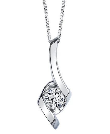 Женская подвеска Sirena Diamond, 1/5 карата, белое золото