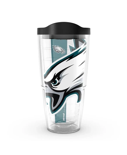 Tervis NFL Philadelphia Eagles Colossal Сделано в США, Туристический стакан с двойными стенками, сохраняет напитки холодными и горячими, 24 унции, Классический