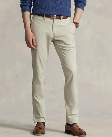 Мужские чиносы Polo Ralph Lauren Slim-Fit, светло-серые