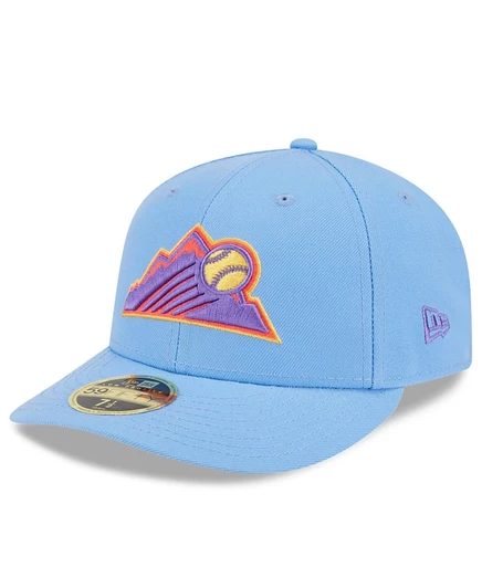 Мужская кепка New Era 59FIFTY Rockies, светло-голубая