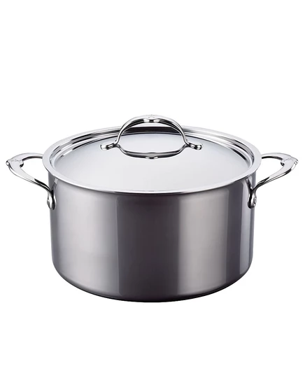 Кастрюля Hestan NanoBond 7,6 л с крышкой, серая