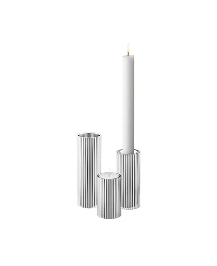 Набор подсвечников Georg Jensen Bernadotte, серебристый