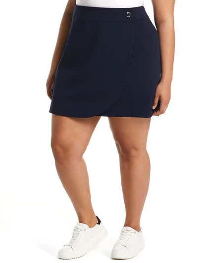 Женская юбка Rafaella Modern Fit с имитацией запаха, синяя