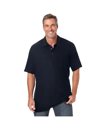 Мужское поло KINGSIZE Big & Tall Ultra-Lightweight, черное