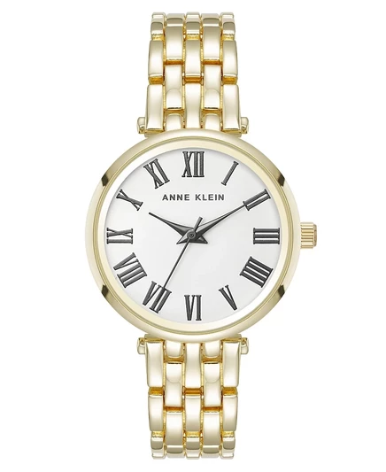 Женские часы Anne Klein с римскими цифрами, 32 мм, золотистые