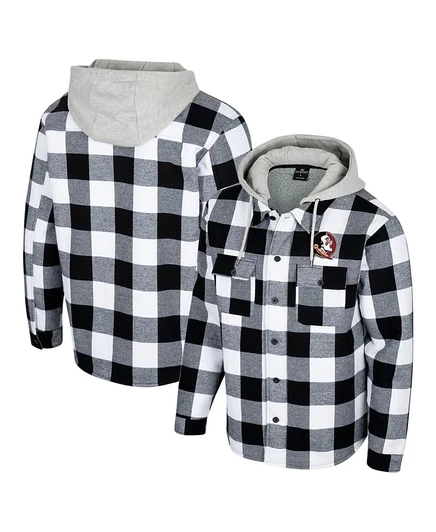 Мужская куртка Colosseum Buffalo Plaid на молнии, черно-белая