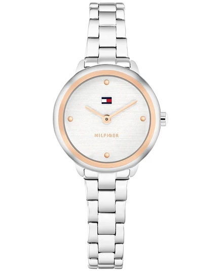 Женские кварцевые часы Tommy Hilfiger с серебристым браслетом из нержавеющей стали, 26 мм