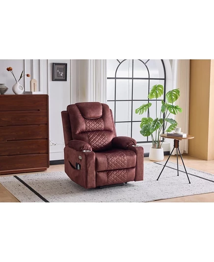 Streamdale Furniture Крупногабаритное массажное кресло с электроподъемником для пожилых людей, порты USB/Type-C