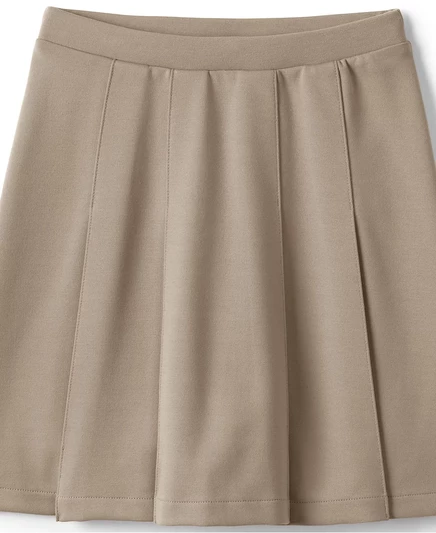 Юбка в складку до колена для маленьких девочек из Лэндс-Энда khaki