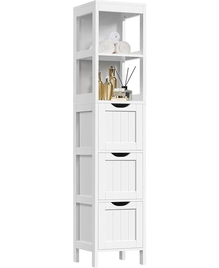 Шкаф для ванной VANIRROR узкий 30×30×142 см, белый