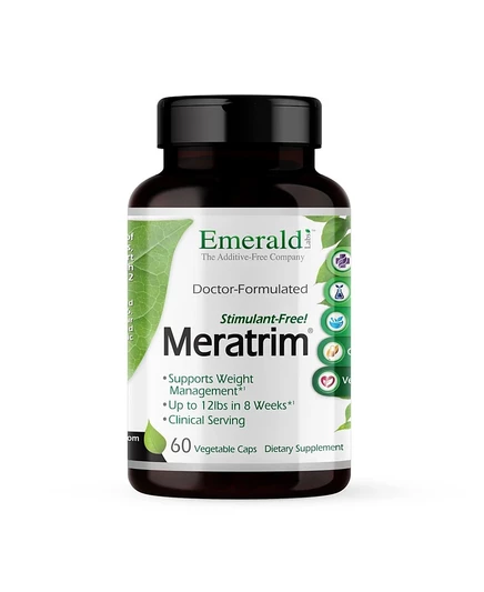 Emerald Labs Мератрим 800 мг - С фруктовыми и цветочными экстрактами для поддержания веса - 60 капсул белого цвета