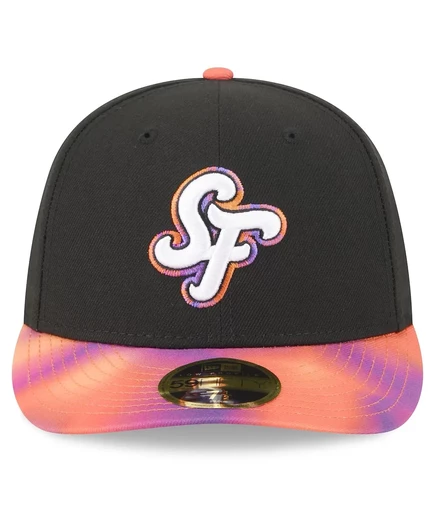 Мужская черно-оранжевая шляпа New Era San Francisco Giants 2025 City Connect с низким профилем, 59-дюймовая приталенная шляпа black, orange