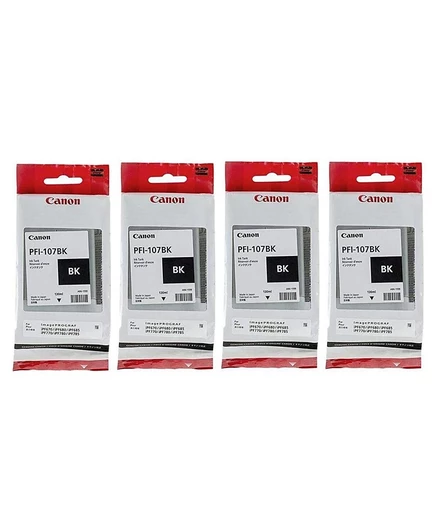Чернильница Canon 4x PFI-107 емкостью 130 мл для Canon iPF680/685/780/785, черный черный