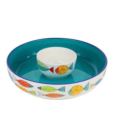 Набор для подачи Euro Ceramica Fresh Catch, керамика, разноцветный
