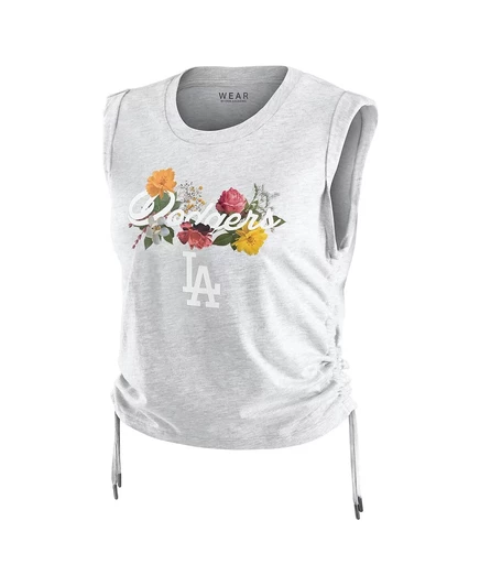 Женская облегающая майка Heather Grey от Los Angeles Dodgers от Erin Andrews от Erin Andrews. heather gray