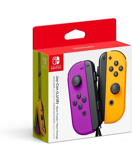 Контроллеры Joy-Con Nintendo Switch, 2 шт., неон фиол./оранж.