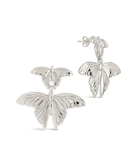 Золотистые или серебристые заклепки-бабочки Sterling Forever Rowena Drop