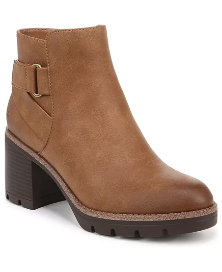  Ботильоны на водостойкой подошве с выступами на ремешках Madalynn chestnut brown faux leather