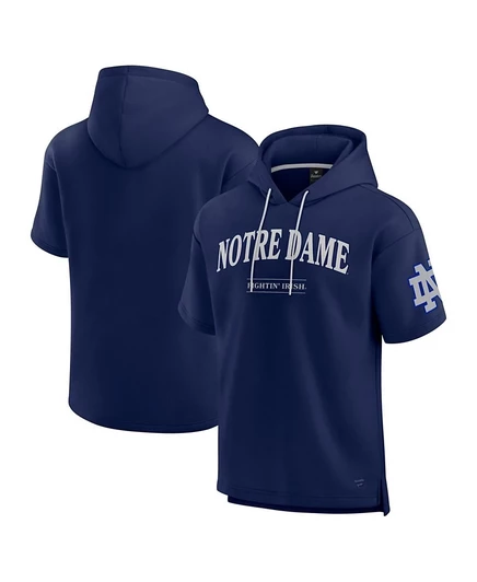 Мужское худи с коротким рукавом Fanatics Notre Dame, синее