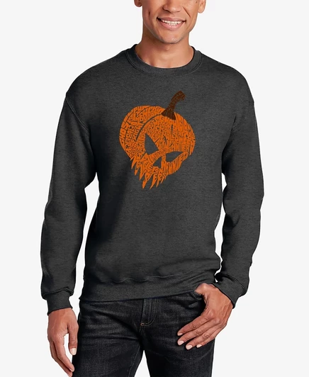 Мужской свитшот LA Pop Art Evil Pumpkin, серый