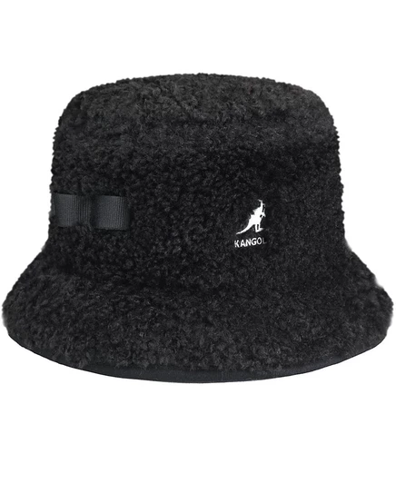 Мужская панама Kangol с искусственным мехом, черная