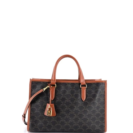 Женская сумка Celine Mini Cabas Triomphe, коричневая
