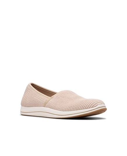 Женские эластичные туфли Clarks Cloud Steppers Breeze с закрытым носком коричнево-бежевого цвета