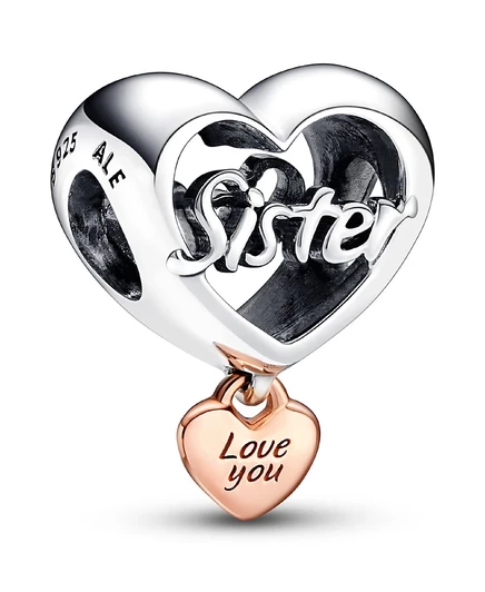 Пандора из стерлингового серебра Love You Heart Charm multi