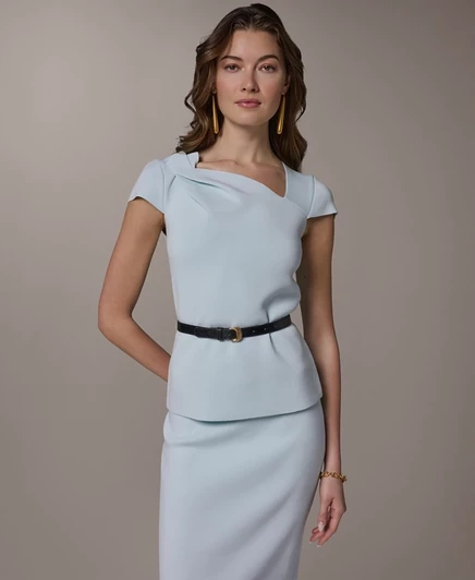Женский трикотажный топ Donna Karan New York Sculpt, синий