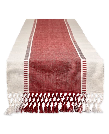 Дорожка для стола Design Imports Dobby Stripe 182×33 см, красная