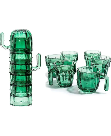 Набор стаканов The Wine Savant Cactus, 6 шт., зеленые