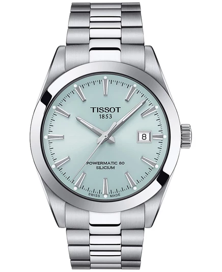 Мужские наручные часы Tissot Gentleman Powermatic 80, 40 мм, синие