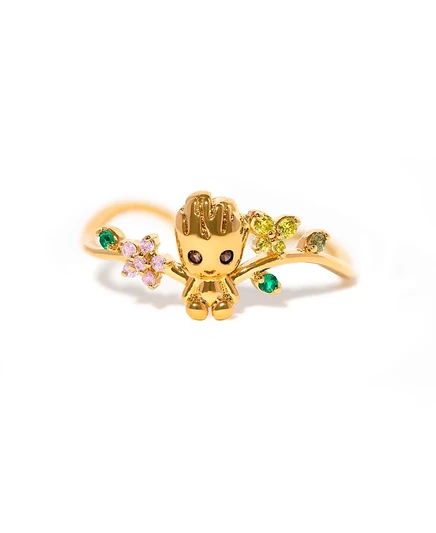 Золотое регулируемое кольцо Girls Crew Crystal Marvel's I Am Groot из хрусталя