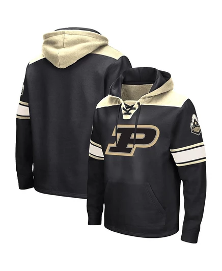 Мужская толстовка Colosseum Purdue Boilermakers хоккейная с капюшоном, черная