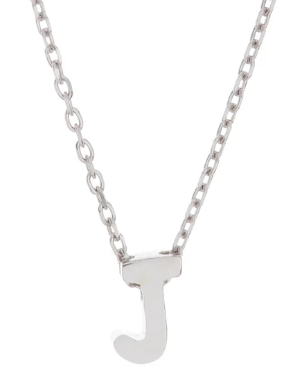 Колье-подвеска ADORNIA Mini Initial A с родиевым покрытием, удлинитель 16 дюймов + 2 дюйма j