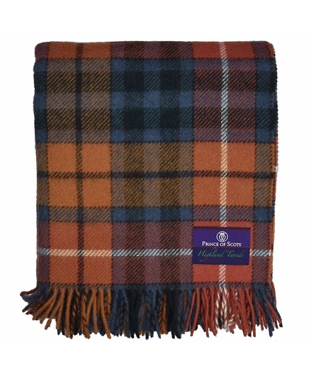 Плед Prince of Scots Highland, 100% шерсть, оранжевый