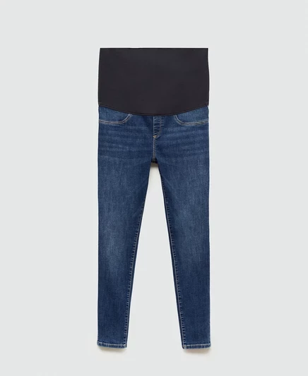 Женские узкие джинсы Mango для беременных dark blue