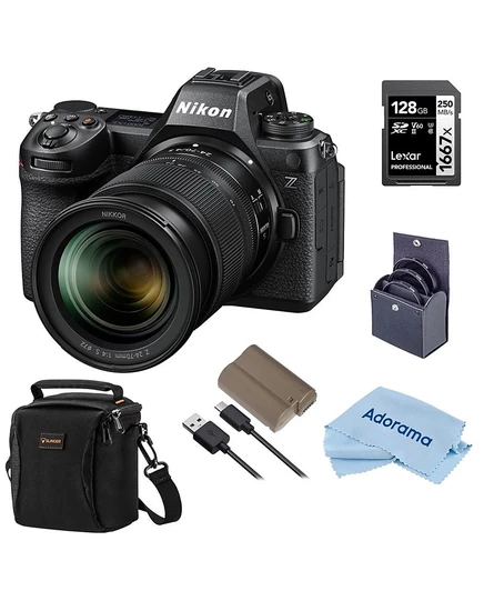 Камера Nikon Z6III с объективом 24–70 мм f/4, черная